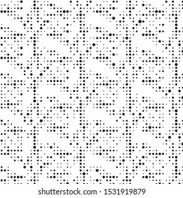 Grunge halftone black and white dots texture background. Spotted vector Abstract Texture
