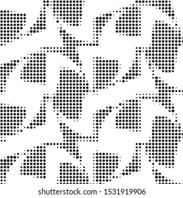 Grunge halftone black and white dots texture background. Spotted vector Abstract Texture