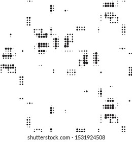 Grunge halftone black and white dots texture background. Spotted vector Abstract Texture