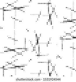 Grunge halftone black and white dots texture background. Spotted vector Abstract Texture