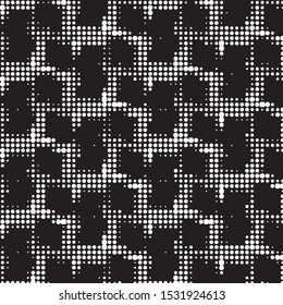 Grunge halftone black and white dots texture background. Spotted vector Abstract Texture
