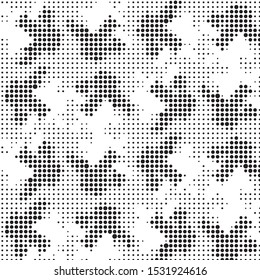 Grunge halftone black and white dots texture background. Spotted vector Abstract Texture