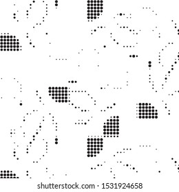 Grunge halftone black and white dots texture background. Spotted vector Abstract Texture