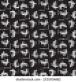 Grunge halftone black and white dots texture background. Spotted vector Abstract Texture