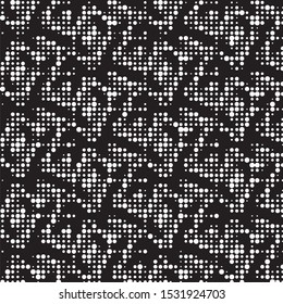 Grunge halftone black and white dots texture background. Spotted vector Abstract Texture