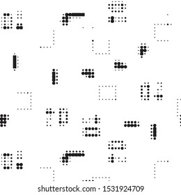 Grunge halftone black and white dots texture background. Spotted vector Abstract Texture