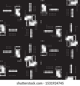 Grunge halftone black and white dots texture background. Spotted vector Abstract Texture