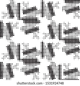 Grunge halftone black and white dots texture background. Spotted vector Abstract Texture