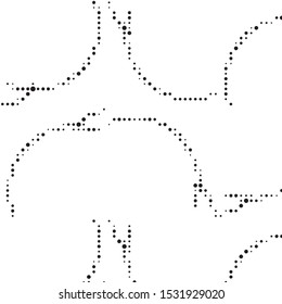 Grunge halftone black and white dots texture background. Spotted vector Abstract Texture