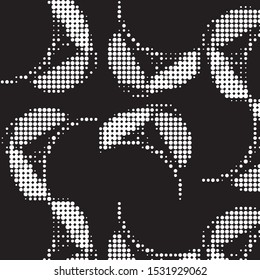 Grunge halftone black and white dots texture background. Spotted vector Abstract Texture