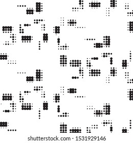 Grunge halftone black and white dots texture background. Spotted vector Abstract Texture
