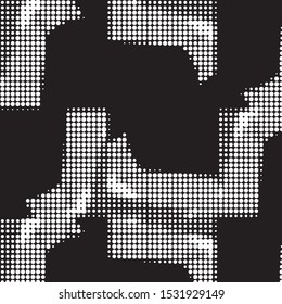 Grunge halftone black and white dots texture background. Spotted vector Abstract Texture