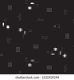Grunge halftone black and white dots texture background. Spotted vector Abstract Texture