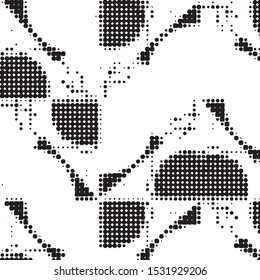 Grunge halftone black and white dots texture background. Spotted vector Abstract Texture