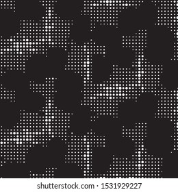 Grunge halftone black and white dots texture background. Spotted vector Abstract Texture