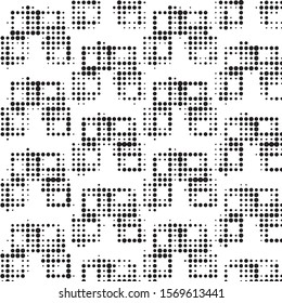 Grunge halftone black and white dots texture background. Spotted vector Abstract Texture