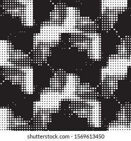Grunge halftone black and white dots texture background. Spotted vector Abstract Texture