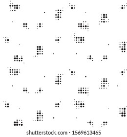 Grunge halftone black and white dots texture background. Spotted vector Abstract Texture