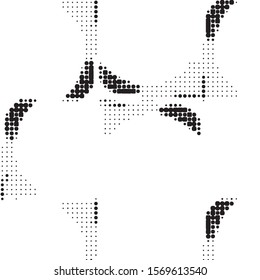 Grunge halftone black and white dots texture background. Spotted vector Abstract Texture