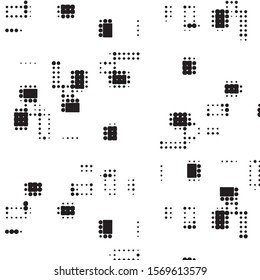 Grunge halftone black and white dots texture background. Spotted vector Abstract Texture
