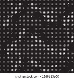 Grunge halftone black and white dots texture background. Spotted vector Abstract Texture
