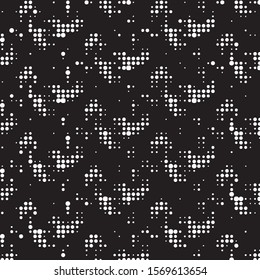 Grunge halftone black and white dots texture background. Spotted vector Abstract Texture