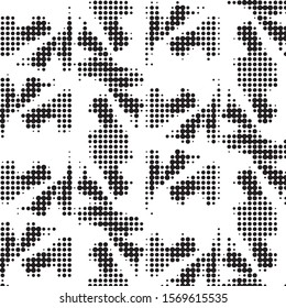Grunge halftone black and white dots texture background. Spotted vector Abstract Texture