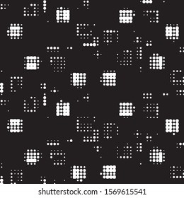 Grunge halftone black and white dots texture background. Spotted vector Abstract Texture