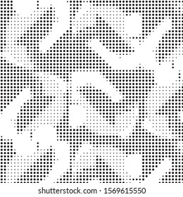 Grunge halftone black and white dots texture background. Spotted vector Abstract Texture
