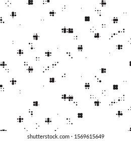 Grunge halftone black and white dots texture background. Spotted vector Abstract Texture
