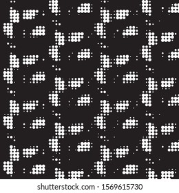 Grunge halftone black and white dots texture background. Spotted vector Abstract Texture