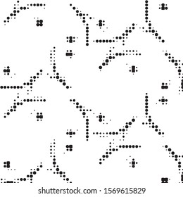 Grunge halftone black and white dots texture background. Spotted vector Abstract Texture