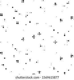 Grunge halftone black and white dots texture background. Spotted vector Abstract Texture
