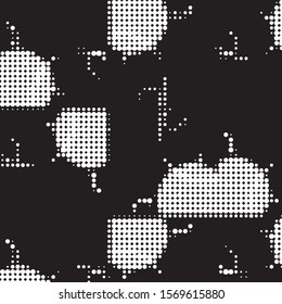 Grunge halftone black and white dots texture background. Spotted vector Abstract Texture