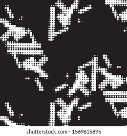 Grunge halftone black and white dots texture background. Spotted vector Abstract Texture