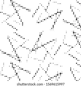 Grunge halftone black and white dots texture background. Spotted vector Abstract Texture