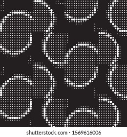 Grunge halftone black and white dots texture background. Spotted vector Abstract Texture