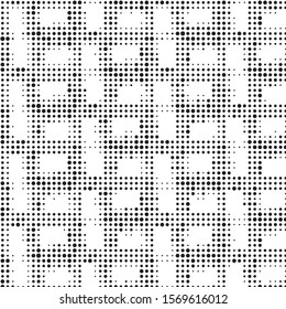 Grunge halftone black and white dots texture background. Spotted vector Abstract Texture