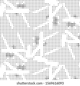 Grunge halftone black and white dots texture background. Spotted vector Abstract Texture