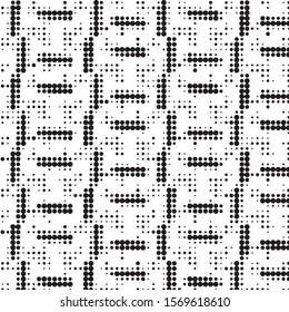 Grunge halftone black and white dots texture background. Spotted vector Abstract Texture
