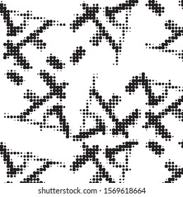 Grunge halftone black and white dots texture background. Spotted vector Abstract Texture