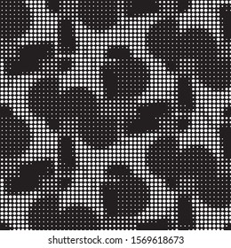 Grunge halftone black and white dots texture background. Spotted vector Abstract Texture