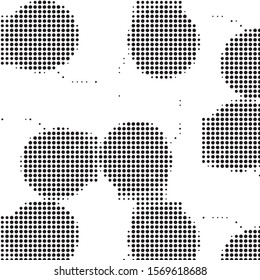 Grunge halftone black and white dots texture background. Spotted vector Abstract Texture