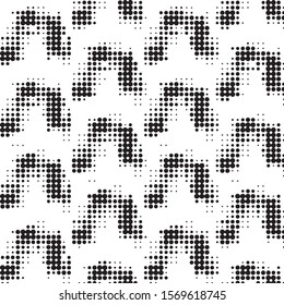 Grunge halftone black and white dots texture background. Spotted vector Abstract Texture