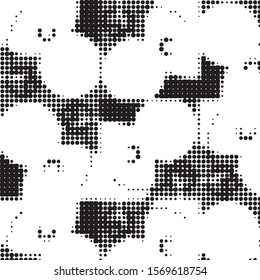 Grunge halftone black and white dots texture background. Spotted vector Abstract Texture