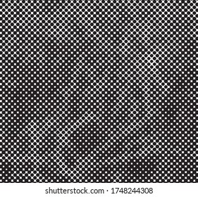 Grunge halftone schwarz-weiße Punkte, strukturierter Hintergrund. Gespeicherte Vektorgrafik Abstrakte Textur 
