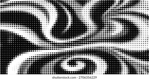Fondo de textura de puntos blancos y negros de semitono grunge. Textura Abstractas de Vector manchado