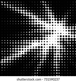 Grunge halftone black and white dots texture background. Spotted vector Abstract Texture

