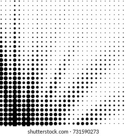 Grunge halftone black and white dots texture background. Spotted vector Abstract Texture
