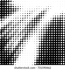 Grunge halftone black and white dots texture background. Spotted vector Abstract Texture
